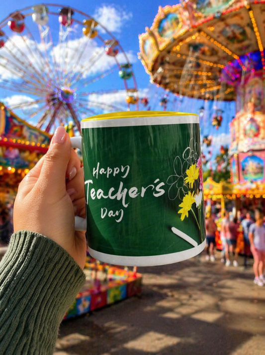 Best Teacher Ever Mug | Cute Appreciation Gift for Teachers | Thank You Gift Idea | Accent Coffee Mug | 11oz | 15oz