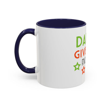 Coffee Cup | Dad I Will Give You Five Stars Mug | Funny Dad Gift | Father’s Day Mug | Cute Gift for Dad from Kids | Dad Coffee Mug