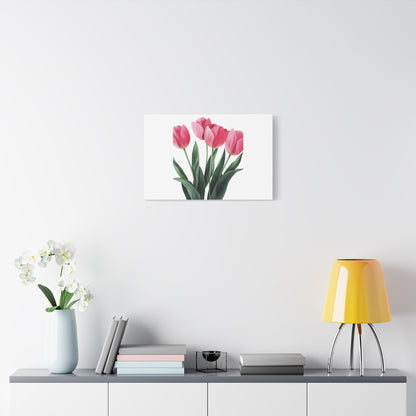 Pink Tulip Bouquet Wall Art Print | Elegant Floral Botanical Decor