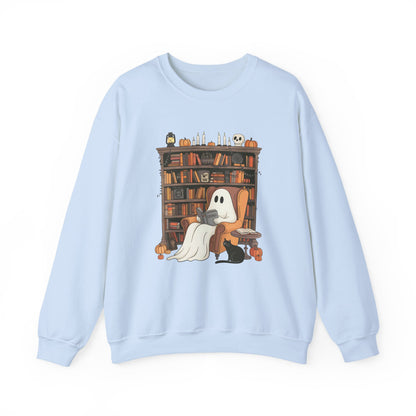 Ghost Reading Sweatshirt | Halloween Book Lover Crewneck | Spooky Reader Sweatshirt | Cozy Ghost Library Sweater | Bookworm Halloween Sweatshirt | Fall Reading Gift | Ghost Reading Club Sweatshirt |...