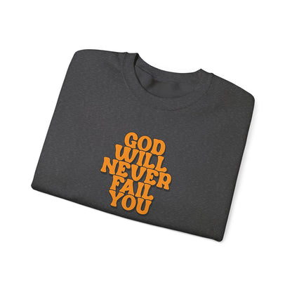 Dark charcoal sweatshirt with orange. | GrindGlow Apparel