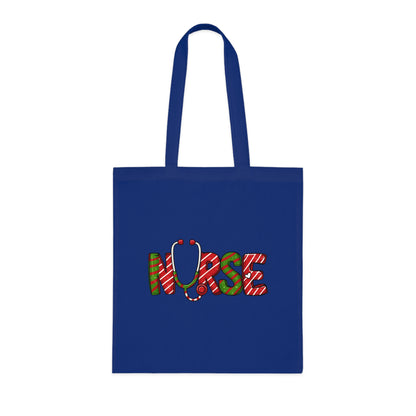 Nurse Christmas Tote Bag | Nurse Canvas Tote | Cotton Tote