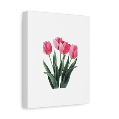 Pink Tulip Bouquet Wall Art Print | Elegant Floral Botanical Decor