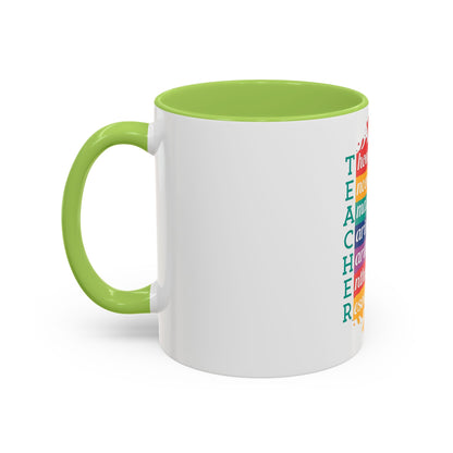 Teacher Appreciation Mug | Inspirational Teacher Gift Coffee Cup |  Classroom Desk Mug for Educators | Teacher Appreciation Coffee Mug | Colorful Acrostic |  Thoughtful | Encouraging | Amazing| 11oz...
