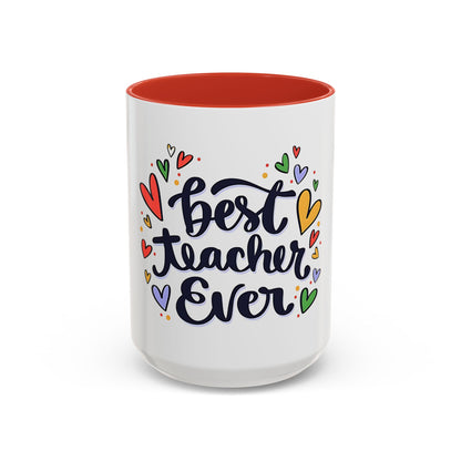 Teacher Appreciation Coffee Mug | Cute Gift for Teachers | Classroom Ceramic Cup | Accent Coffee Mug | 11oz | 15oz