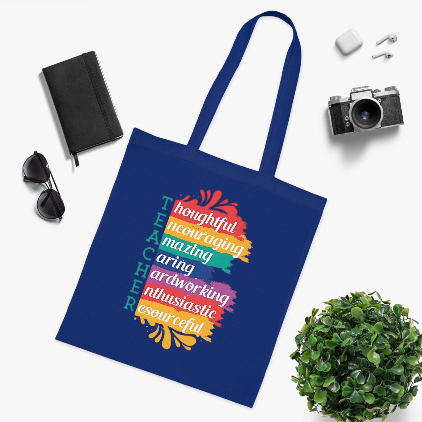 Teacher Appreciation Cotton Tote | Bag for Work | School | Everyday Use | Reusable Teacher Tote Bag |Trendy | Functional | Eco-Friendly | Carry Bag