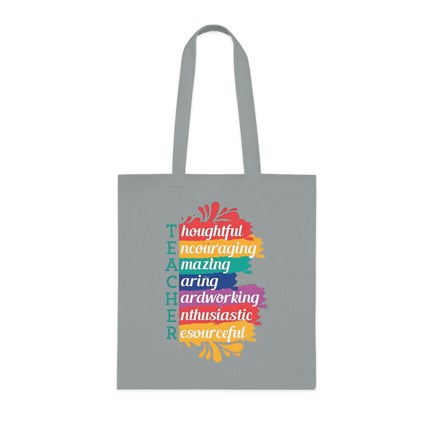 Teacher Appreciation Cotton Tote | Bag for Work | School | Everyday Use | Reusable Teacher Tote Bag |Trendy | Functional | Eco-Friendly | Carry Bag