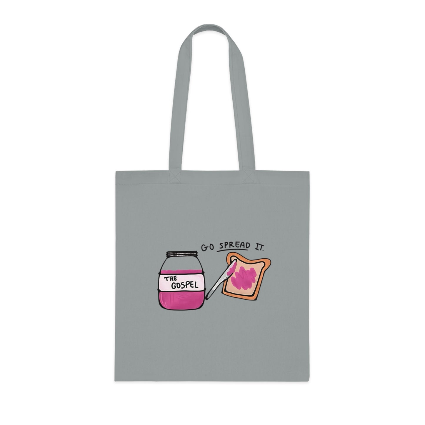 Tote Bag | Go Spread It | Go Spread The Gospel Tote Bag | Christian Canvas Tote Bag for Church | Bible Study | Everyday Use