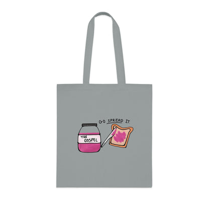 Tote Bag | Go Spread It | Go Spread The Gospel Tote Bag | Christian Canvas Tote Bag for Church | Bible Study | Everyday Use