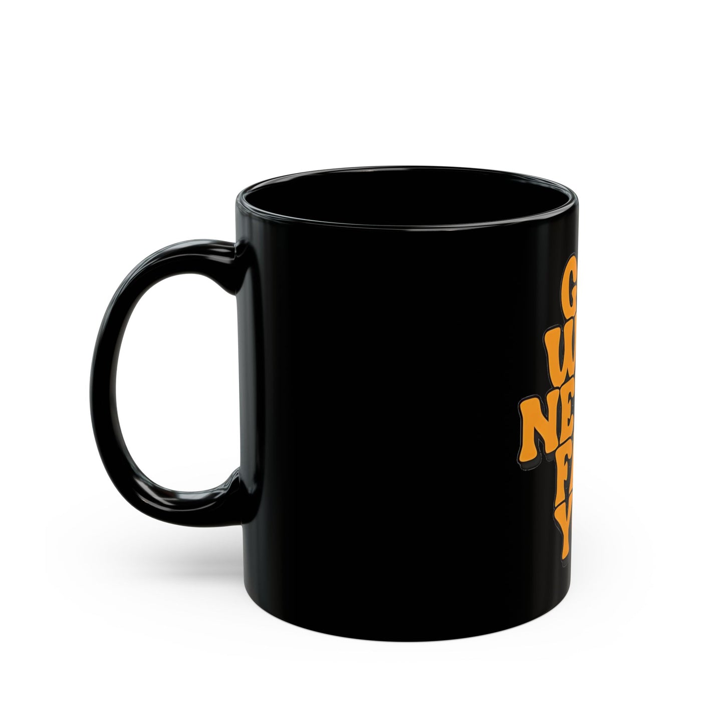 Christian Coffee Mug | God Will Never Fail You Black Ceramic Mug | Inspirational Christian Coffee Cup | Faith Inspirational Gift | Religious Scripture Style Ceramic Cup