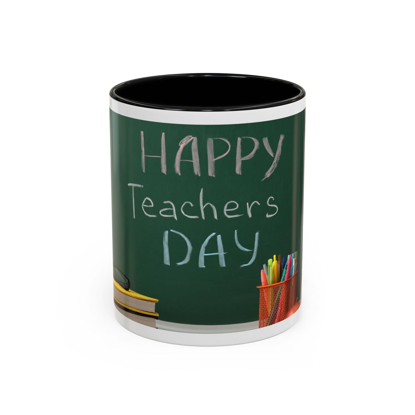Happy Teachers Day Mug | Teacher Appreciation Gift Coffee Cup | Cute School Gift Idea for Teachers | Accent Coffee Mug | 11oz | 15oz