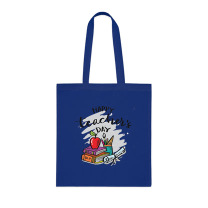 | Happy Teacher’s Day Tote Bag | Cute Teacher Appreciation Canvas | Cotton Tote