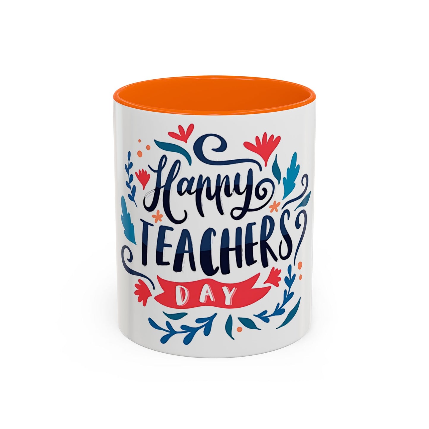 Happy Teachers Day Mug | Teacher Appreciation Coffee Cup | Gift for Teachers | Cute Floral Ceramic Mug | Happy Teachers Day Coffee Mug | Floral Teacher Appreciation Gift 11oz | 15oz