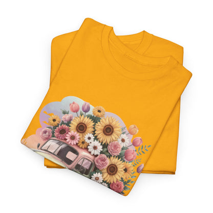 T-Shirt | Vintage Floral Mom Tee | Mama Vintage Truck Floral Tee | Mama Flower Truck Graphic Tee