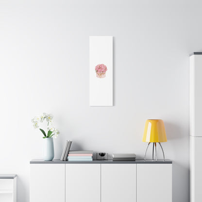Pink Rose Bouquet Box Wall Art Print | Elegant Floral Gift Decor | Matte Canvas