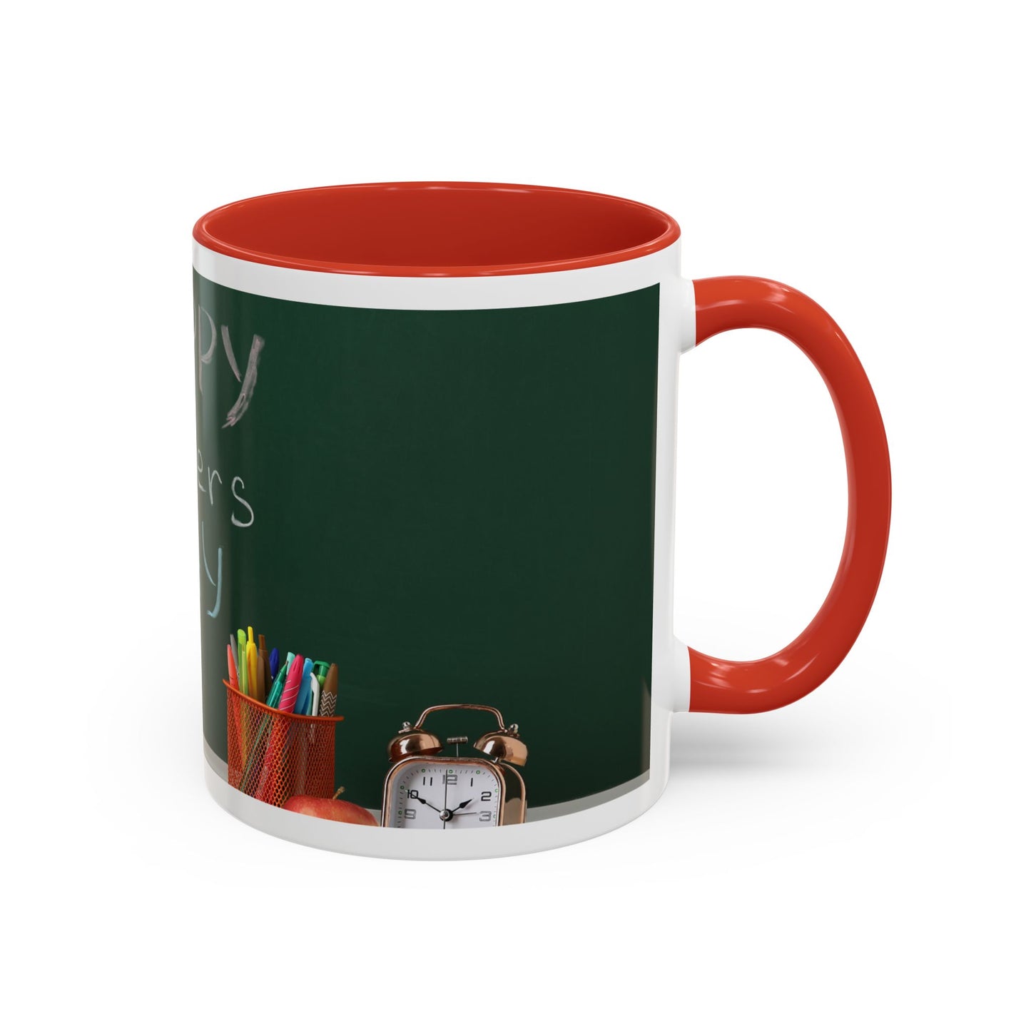 Happy Teachers Day Mug | Teacher Appreciation Gift Coffee Cup | Cute School Gift Idea for Teachers | Accent Coffee Mug | 11oz | 15oz