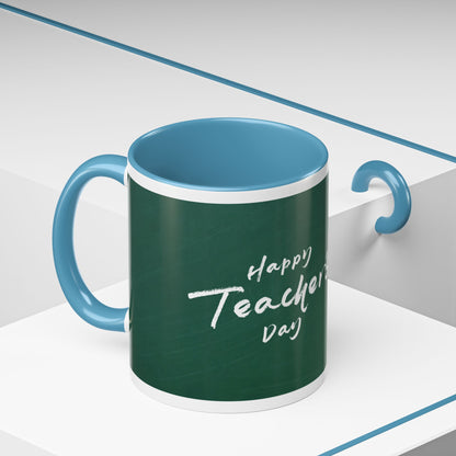 Best Teacher Ever Mug | Cute Appreciation Gift for Teachers | Thank You Gift Idea | Accent Coffee Mug | 11oz | 15oz