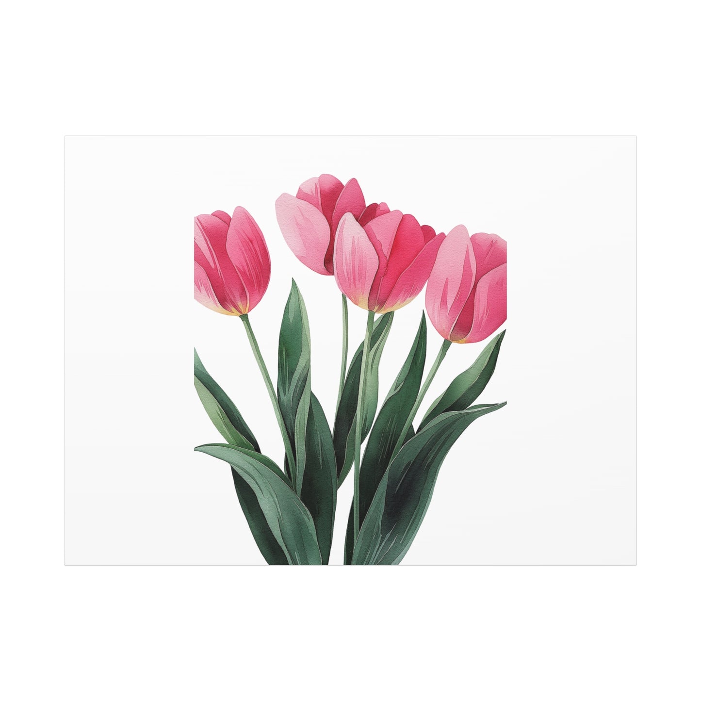 Pink Tulip Bouquet Wall Art Print | Elegant Floral Botanical Decor