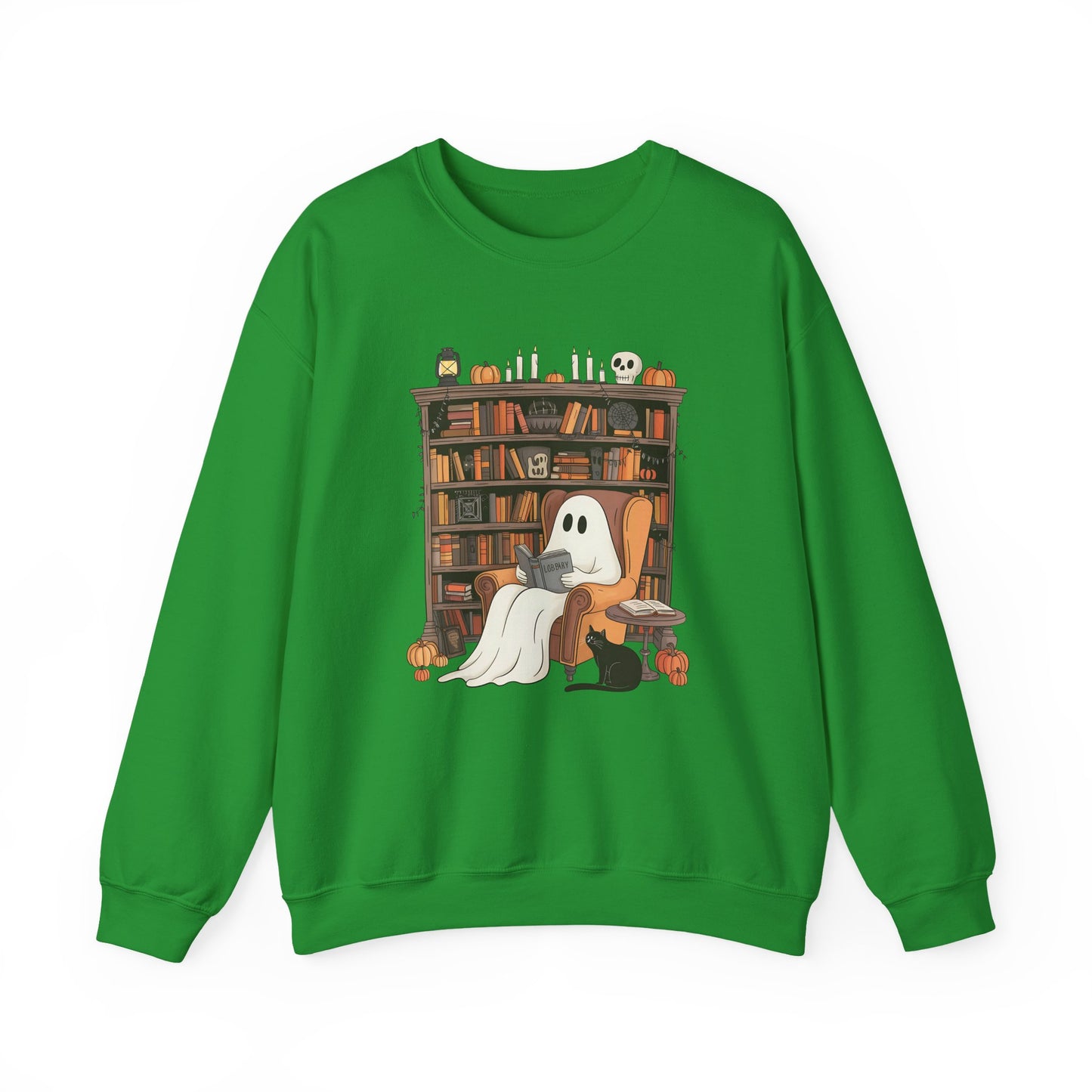Ghost Reading Sweatshirt | Halloween Book Lover Crewneck | Spooky Reader Sweatshirt | Cozy Ghost Library Sweater | Bookworm Halloween Sweatshirt | Fall Reading Gift | Ghost Reading Club Sweatshirt |...