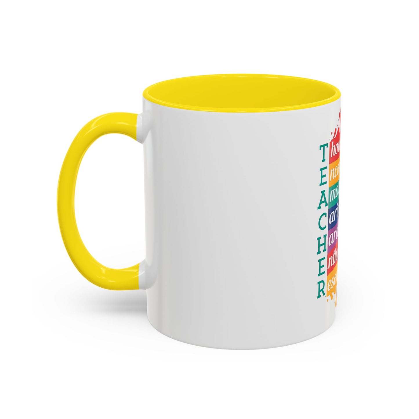 Teacher Appreciation Mug | Inspirational Teacher Gift Coffee Cup |  Classroom Desk Mug for Educators | Teacher Appreciation Coffee Mug | Colorful Acrostic |  Thoughtful | Encouraging | Amazing| 11oz...