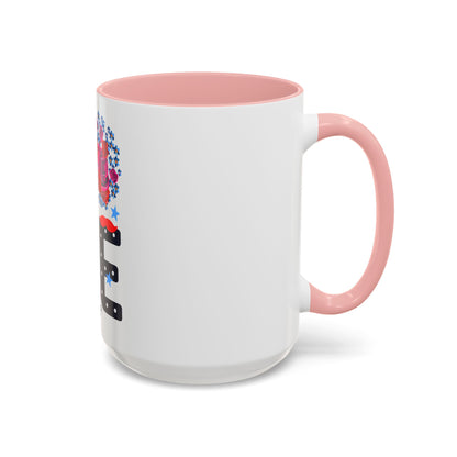 LOVE Floral Mug | Cute Aesthetic Coffee Cup with Heart | Rose Design | Gift for Her, Girlfriend, Wife | Stylish Ceramic Mug Accent Coffee Mug (11oz, 15oz)