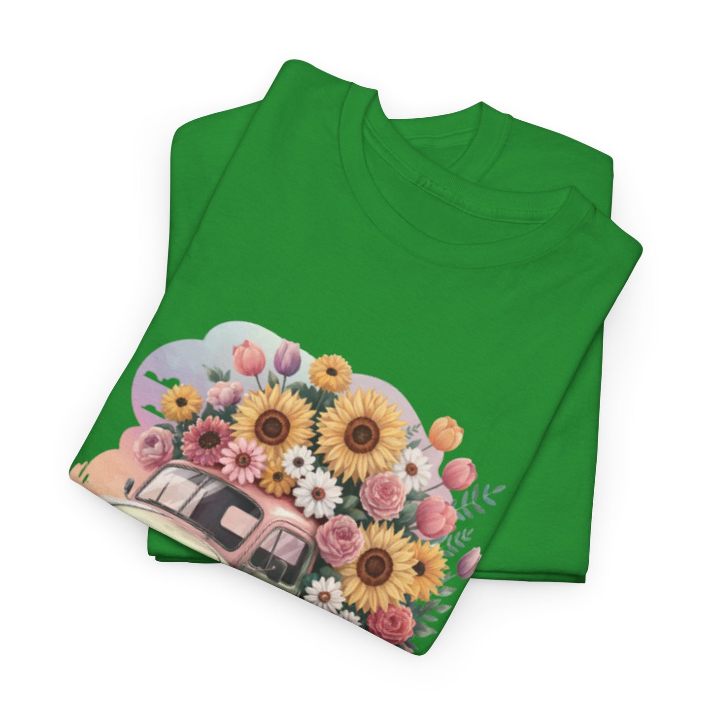 T-Shirt | Vintage Floral Mom Tee | Mama Vintage Truck Floral Tee | Mama Flower Truck Graphic Tee