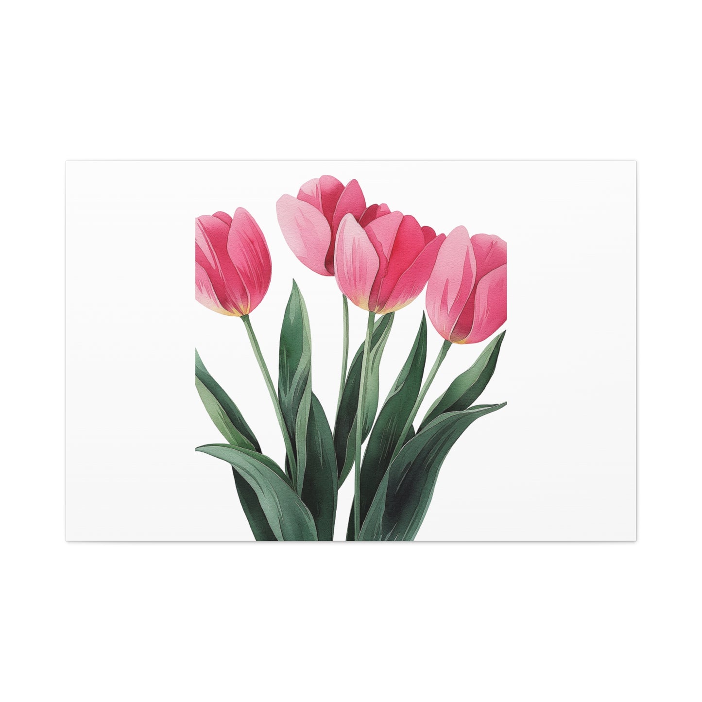Pink Tulip Bouquet Wall Art Print | Elegant Floral Botanical Decor