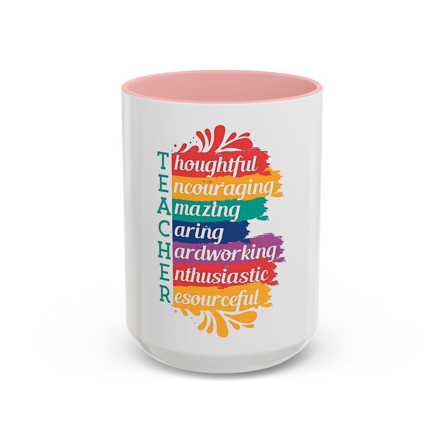 Teacher Appreciation Mug | Inspirational Teacher Gift Coffee Cup |  Classroom Desk Mug for Educators | Teacher Appreciation Coffee Mug | Colorful Acrostic |  Thoughtful | Encouraging | Amazing| 11oz...