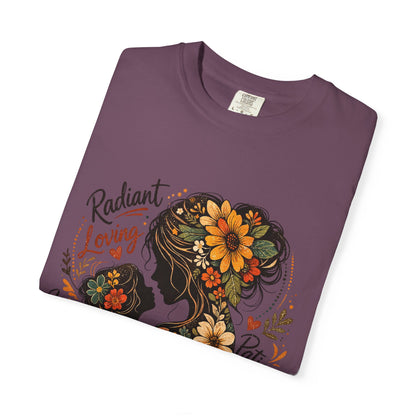 Radiant Loving Mother Graphic T-Shirt | Floral Mom Appreciation Tee