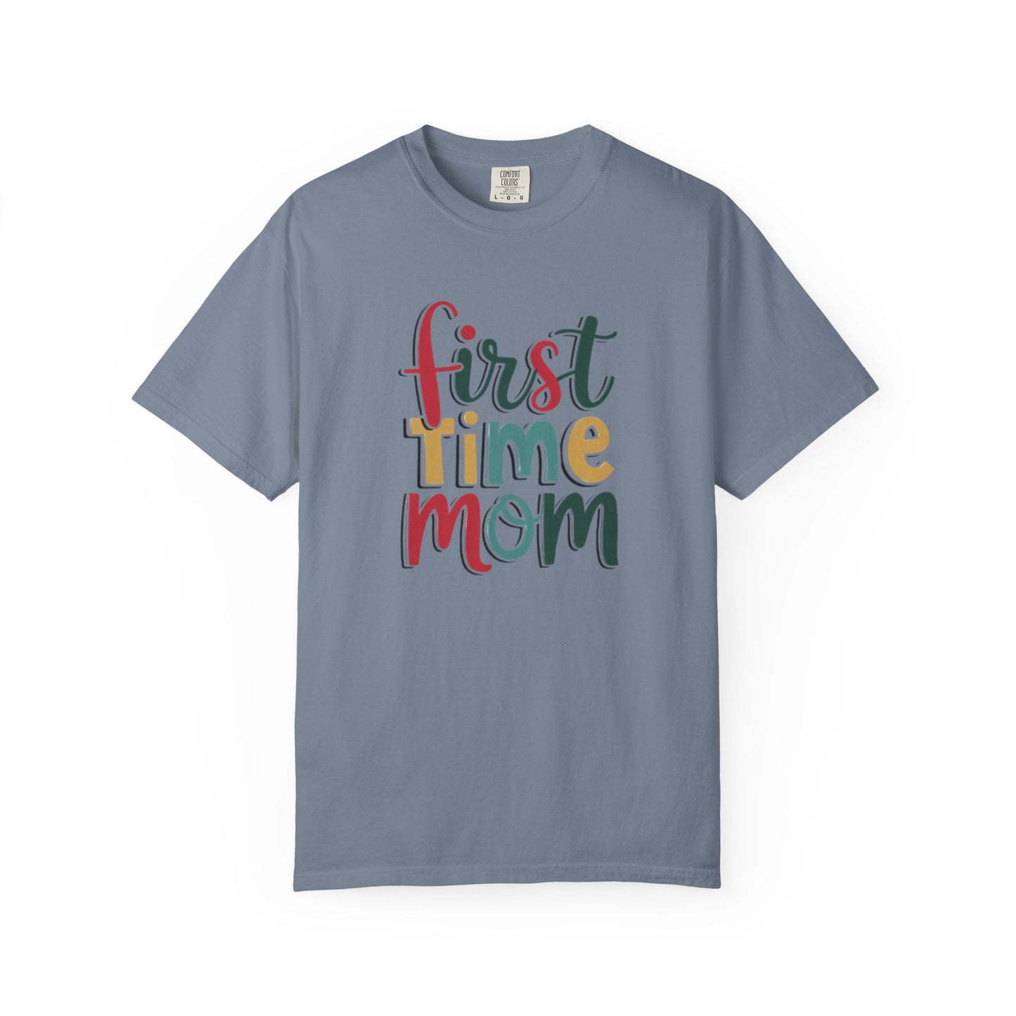 First Time Mama Tee | Trendy Motherhood Shirt for New Moms | Gift for Her | New Mom T-Shirt |‘First Time Mom’ Cute Graphic Tee | Perfect Baby Shower Gift