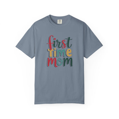 First Time Mama Tee | Trendy Motherhood Shirt for New Moms | Gift for Her | New Mom T-Shirt |‘First Time Mom’ Cute Graphic Tee | Perfect Baby Shower Gift