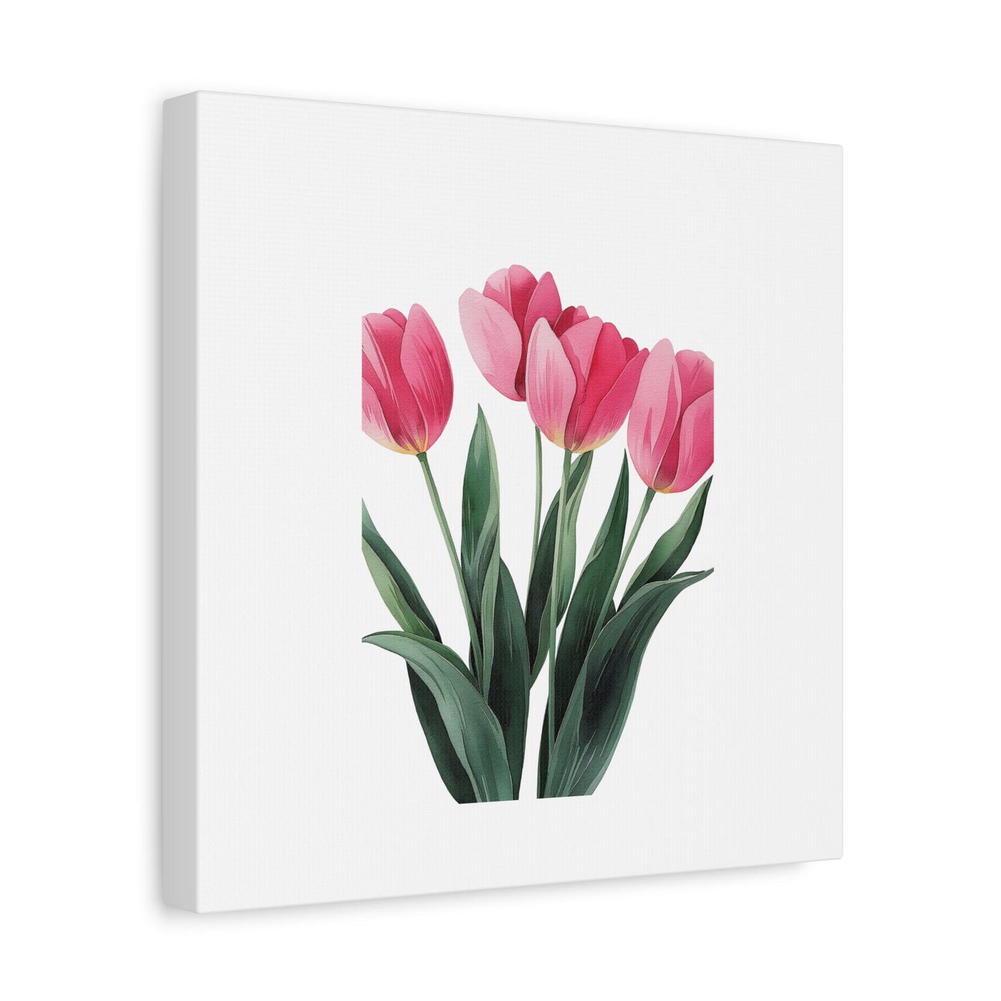 Pink Tulip Bouquet Wall Art Print | Elegant Floral Botanical Decor