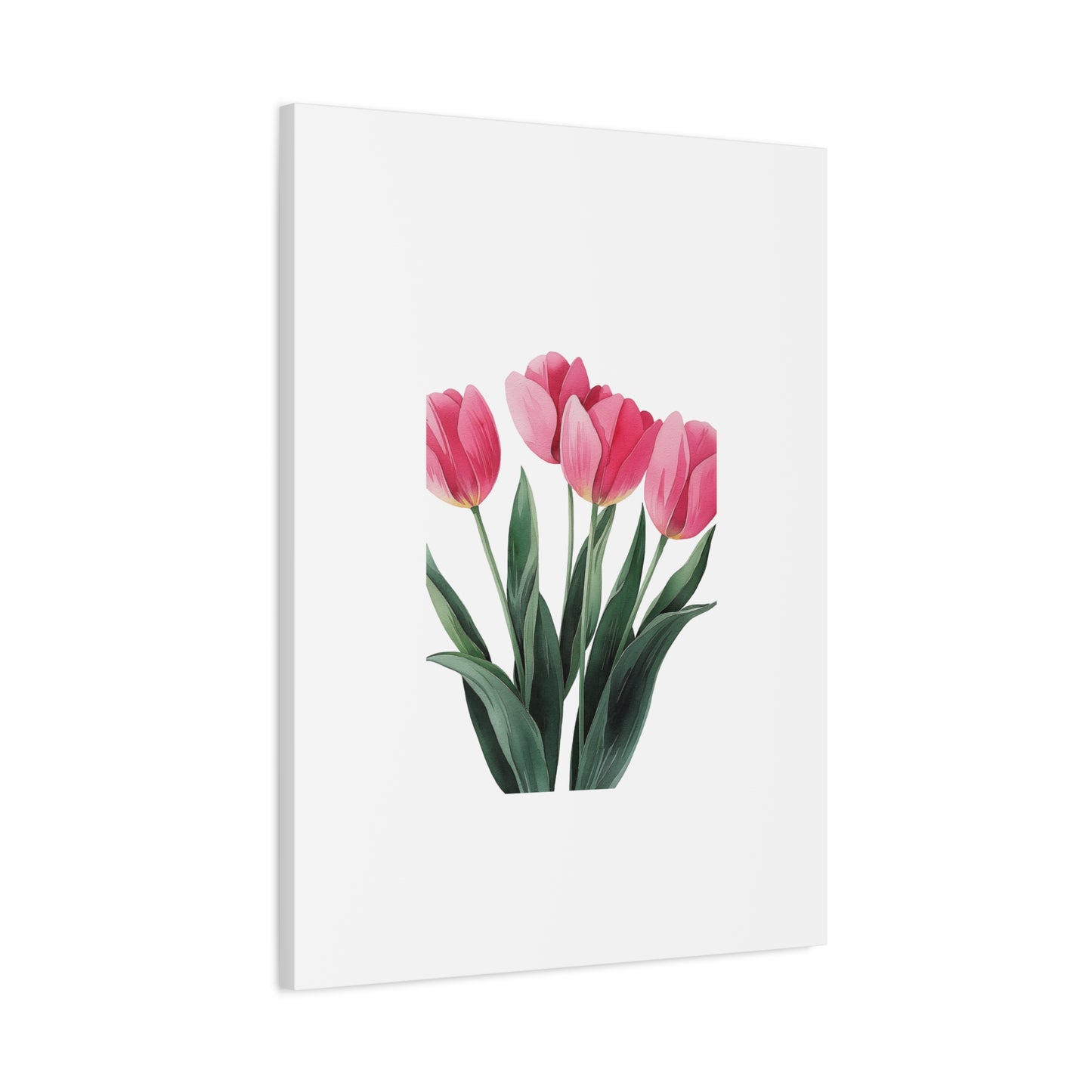 Pink Tulip Bouquet Wall Art Print | Elegant Floral Botanical Decor