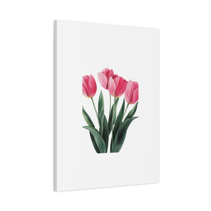 Pink Tulip Bouquet Wall Art Print | Elegant Floral Botanical Decor