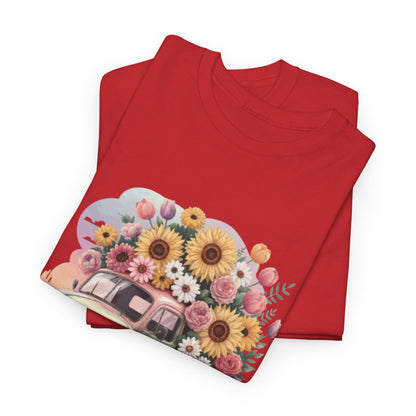 T-Shirt | Vintage Floral Mom Tee | Mama Vintage Truck Floral Tee | Mama Flower Truck Graphic Tee