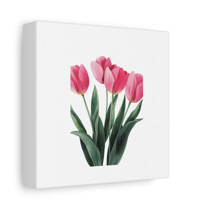 Pink Tulip Bouquet Wall Art Print | Elegant Floral Botanical Decor