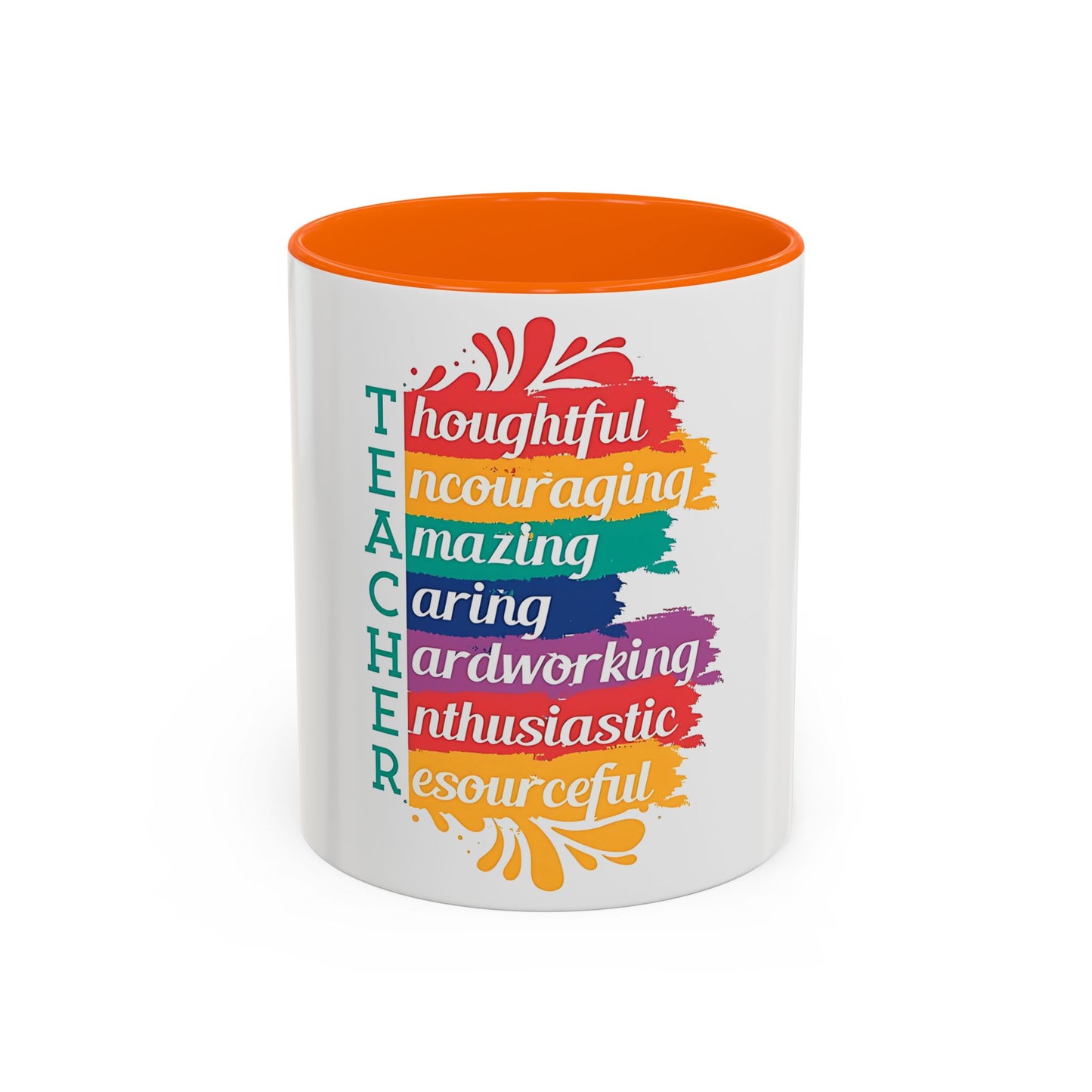Teacher Appreciation Mug | Inspirational Teacher Gift Coffee Cup |  Classroom Desk Mug for Educators | Teacher Appreciation Coffee Mug | Colorful Acrostic |  Thoughtful | Encouraging | Amazing| 11oz...