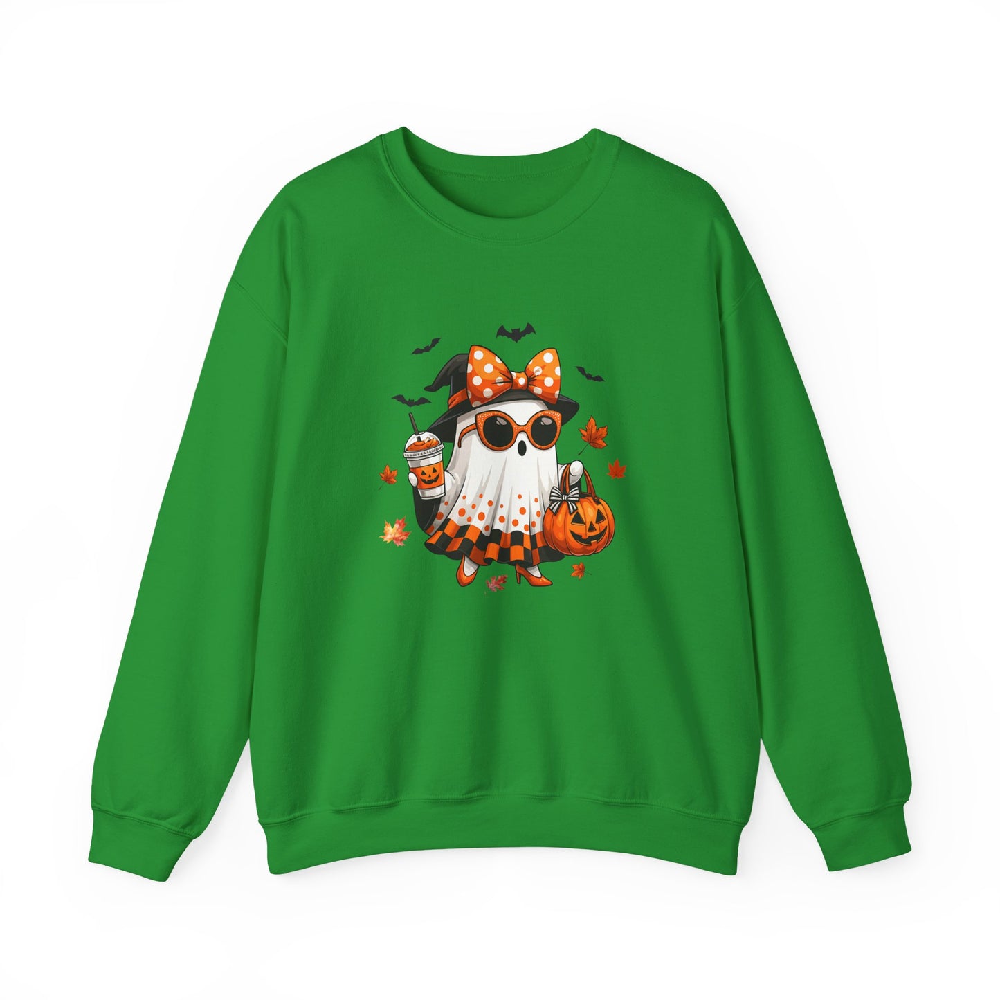 Halloween Ghost Crewneck Sweatshirt | Cute Halloween Ghost Sweatshirt | Spooky Girl Ghost Crewneck | Pumpkin Ghost Sweater | Fall Halloween Sweatshirt | Trendy Autumn Ghost Gift