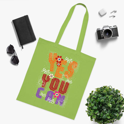 Motivational Canvas Tote Bag for Women, Work, School & Everyday Use | Cotton Tote