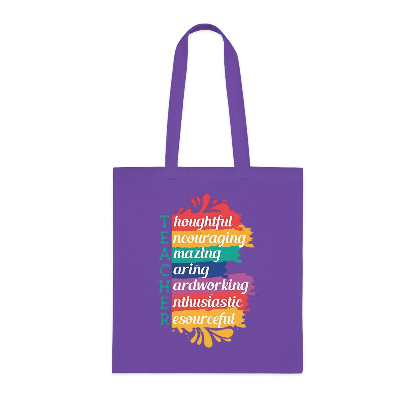 Teacher Appreciation Cotton Tote | Bag for Work | School | Everyday Use | Reusable Teacher Tote Bag |Trendy | Functional | Eco-Friendly | Carry Bag