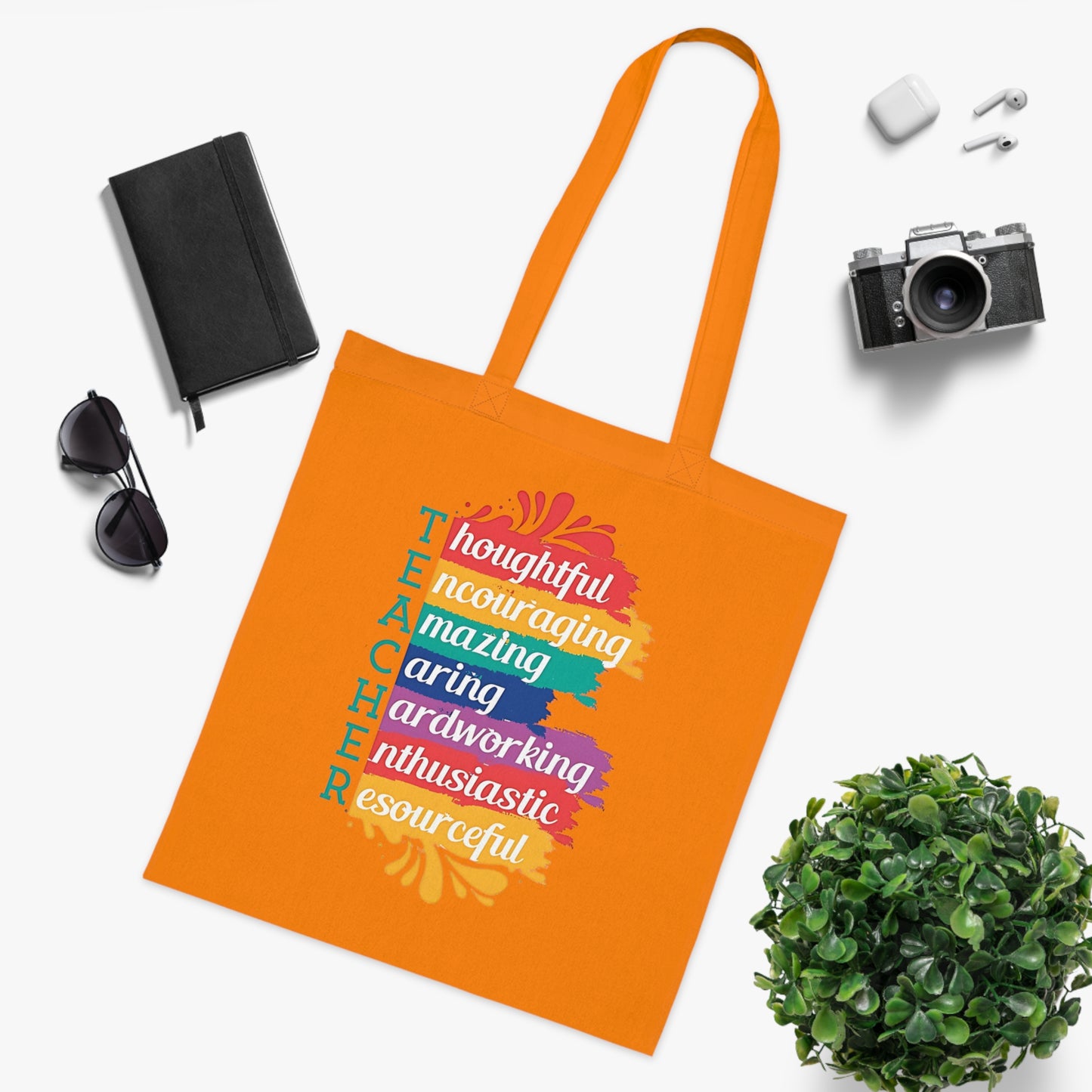 Teacher Appreciation Cotton Tote | Bag for Work | School | Everyday Use | Reusable Teacher Tote Bag |Trendy | Functional | Eco-Friendly | Carry Bag