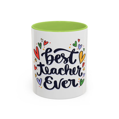 Teacher Appreciation Coffee Mug | Cute Gift for Teachers | Classroom Ceramic Cup | Accent Coffee Mug | 11oz | 15oz