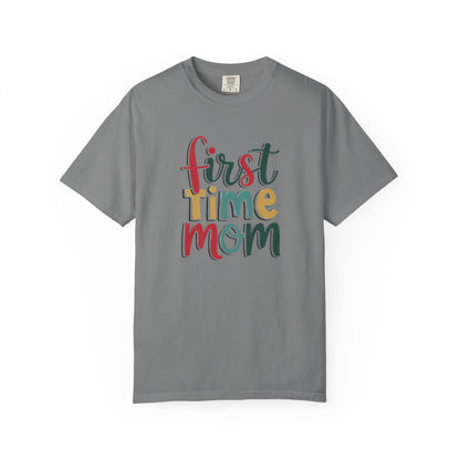 First Time Mama Tee | Trendy Motherhood Shirt for New Moms | Gift for Her | New Mom T-Shirt |‘First Time Mom’ Cute Graphic Tee | Perfect Baby Shower Gift