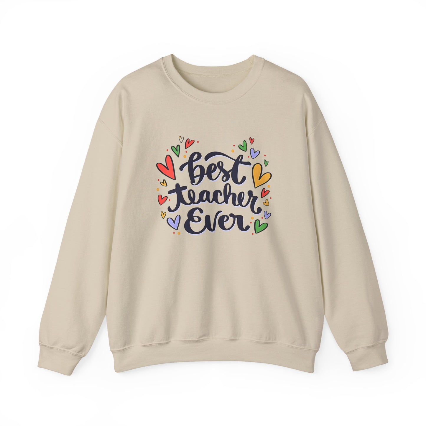 Unisex Best Teacher Ever Sweatshirt | Teacher Gift Crewneck | Appreciation Gift for Teachers | Cute Back to School Sweatshirt