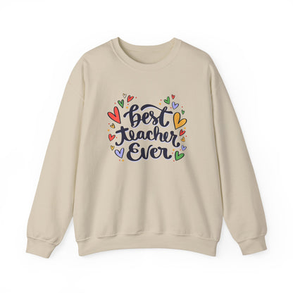 Unisex Best Teacher Ever Sweatshirt | Teacher Gift Crewneck | Appreciation Gift for Teachers | Cute Back to School Sweatshirt