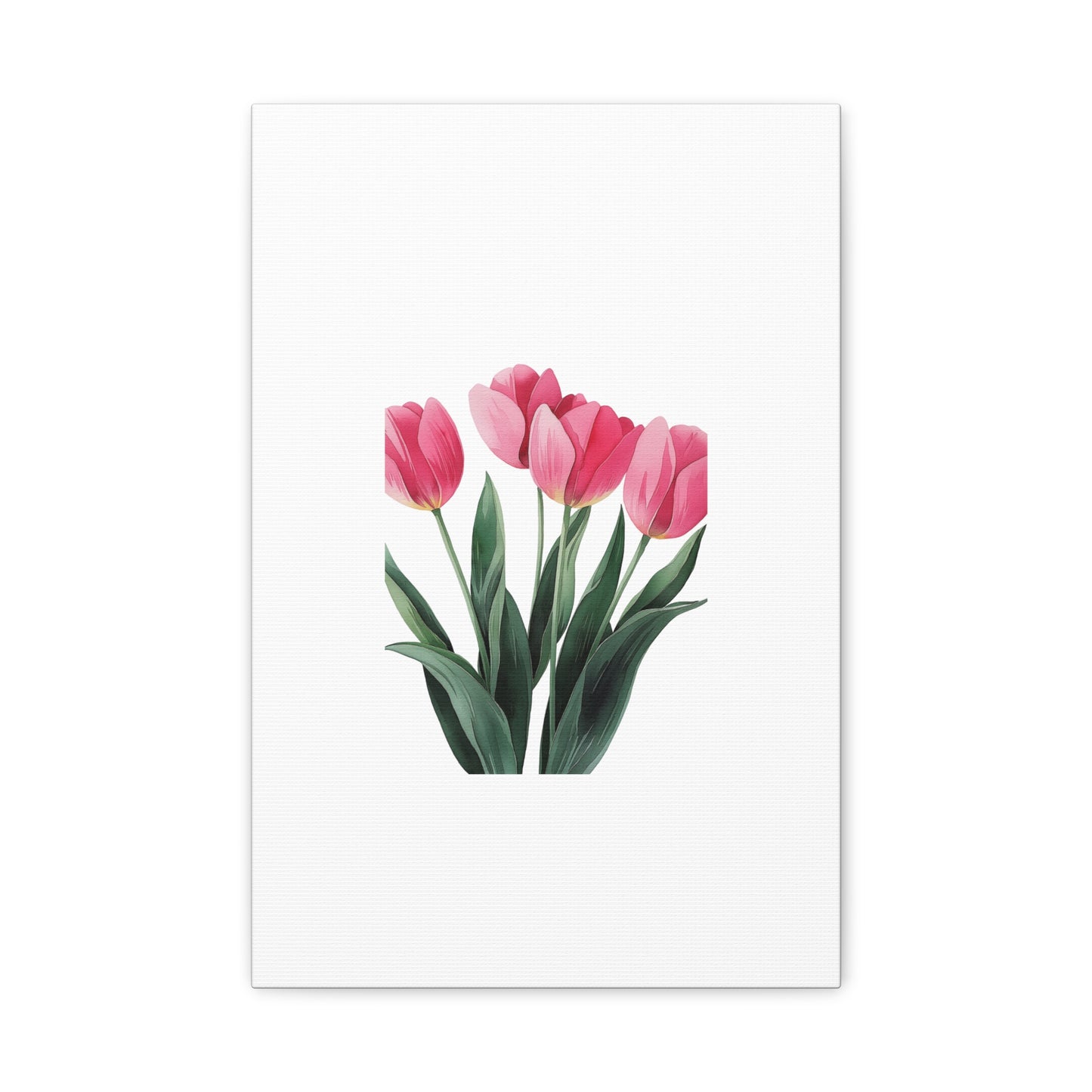 Pink Tulip Bouquet Wall Art Print | Elegant Floral Botanical Decor