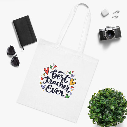 Cute Teacher Gift | Canvas Tote for School | Work | Everyday Use | Cotton Tote