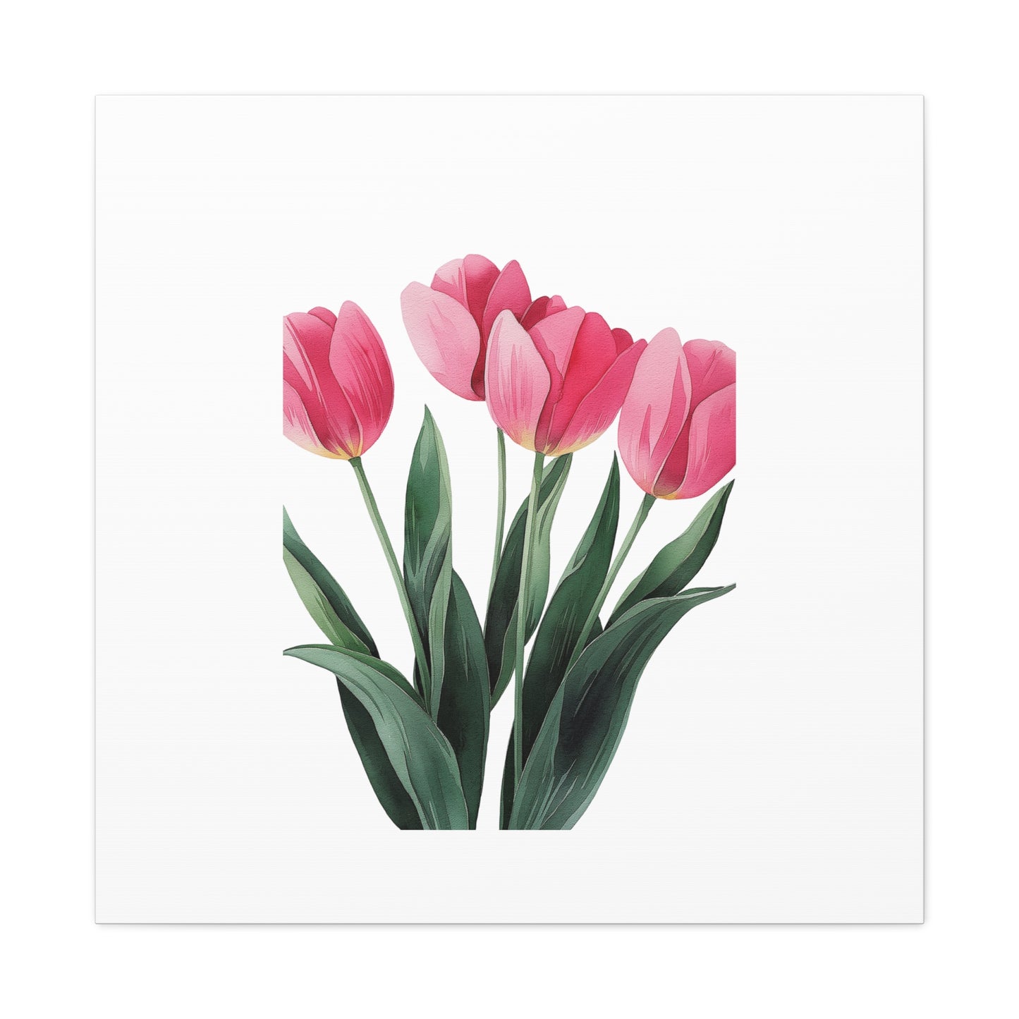 Pink Tulip Bouquet Wall Art Print | Elegant Floral Botanical Decor