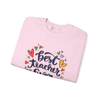 Unisex Best Teacher Ever Sweatshirt | Teacher Gift Crewneck | Appreciation Gift for Teachers | Cute Back to School Sweatshirt
