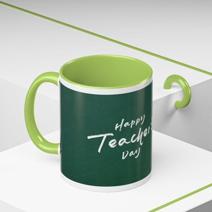 Best Teacher Ever Mug | Cute Appreciation Gift for Teachers | Thank You Gift Idea | Accent Coffee Mug | 11oz | 15oz